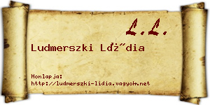 Ludmerszki Lídia névjegykártya